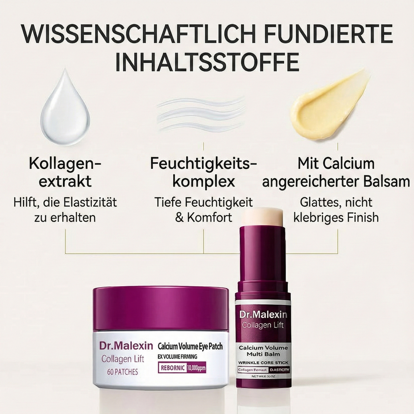 [Dr. Malexin Official]🥰Calcium Volume Multi Balm + Eye Patch 60 Pieces – Korean Skincare Cosmetics