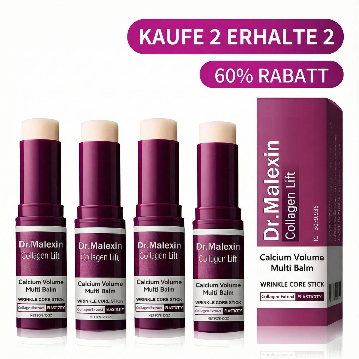 [Dr. Malexin Official]🥰Calcium Volume Multi Balm + Eye Patch 60 Pieces – Korean Skincare Cosmetics