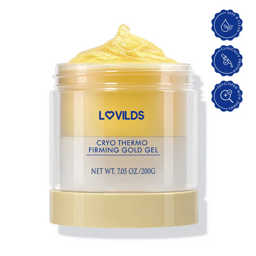LOVILDS Cryo Thermo Firming Gold Gel – Body Sculpting & Skin Tightening Cream