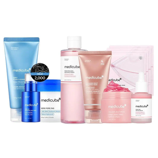 Medicube Glass Glow Skincare Set | 8-Step Hydrating & Radiance Routine