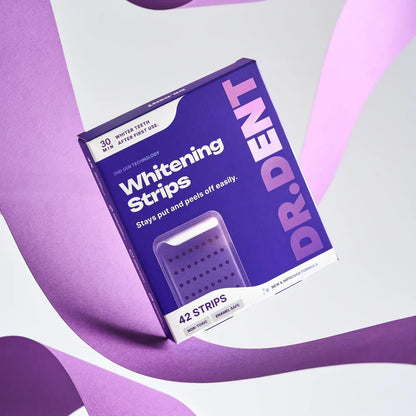 DRDENT Purple Teeth Whitening Strips - 7/21 Whitening Sessions - Safe for Enamel - Non Sensitive Teeth Whitening - Peroxide-Free
