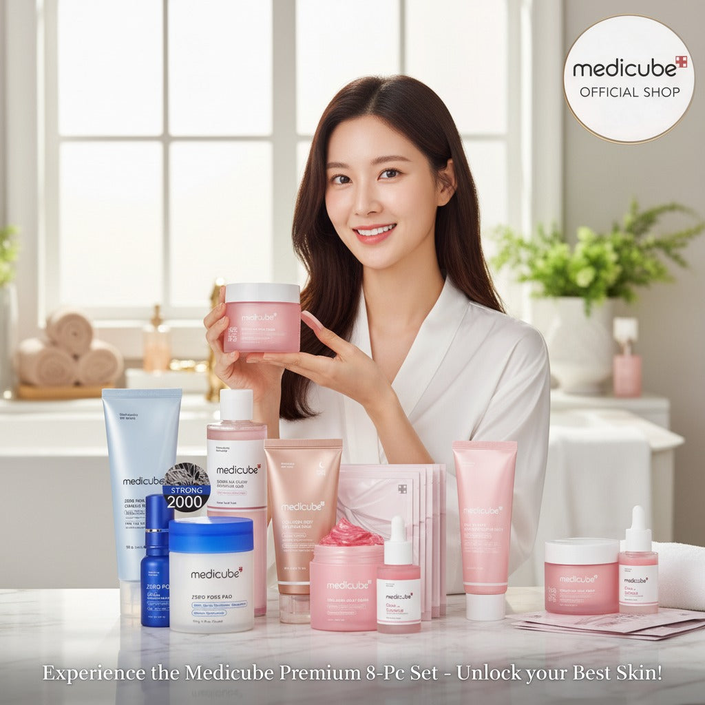 Medicube Glass Glow Skincare Set | 8-Step Hydrating & Radiance Routine