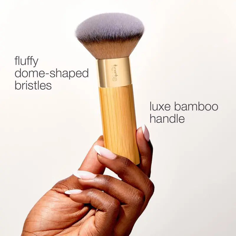 the buffer brush dome bristles and bamboo handle image
