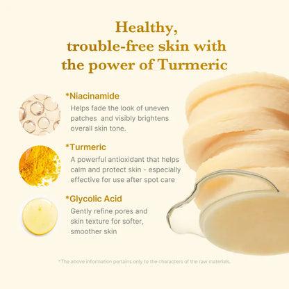 medicube turmeric skin care ingredients niacinamide and glycolic acid